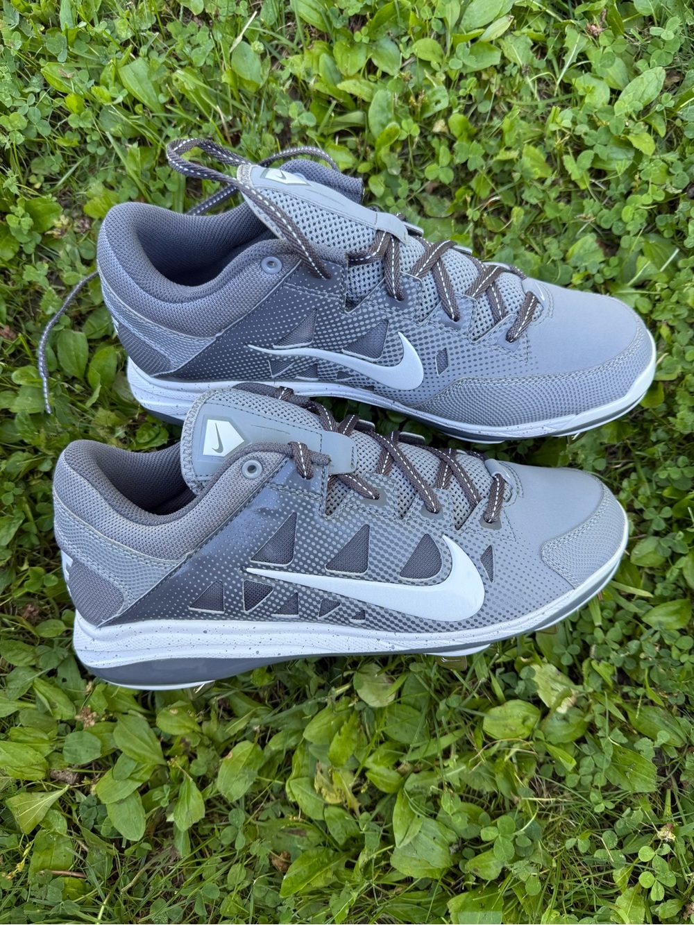 Nike Men’s Gray and White Athletic Training Shoes